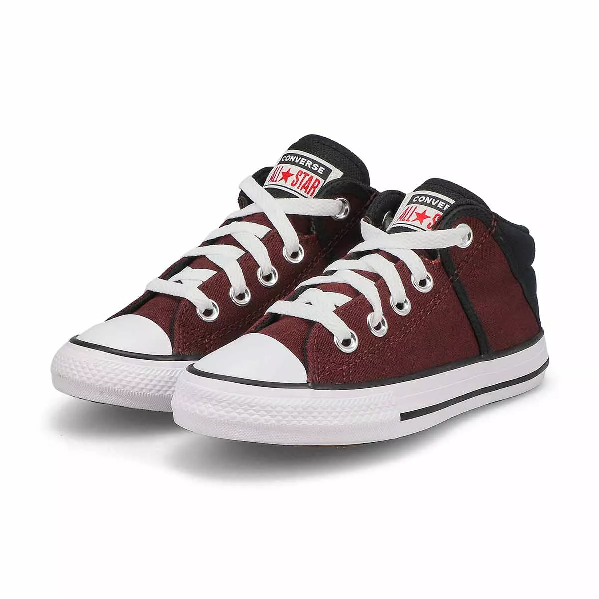 Cheap Converse, Boy's Chuck Taylor All Star Axel Sport Mid Sneaker - Bloodstone White Black 0123