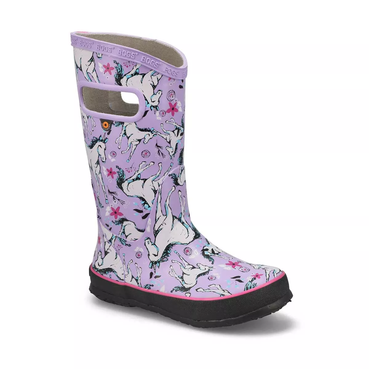 Affordable Bogs, Girl's Unicorn Awesome Rain Boot -Lavender 0122