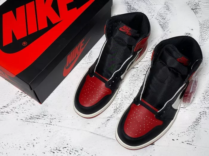 Cheap Air Jordan 1 Retro High OG Bred Toe 555088-610 0119