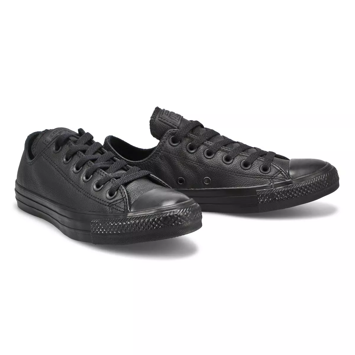 Cheap Converse, Espadrille CTAS LEATHER OX, noir monochrome, femme 0123