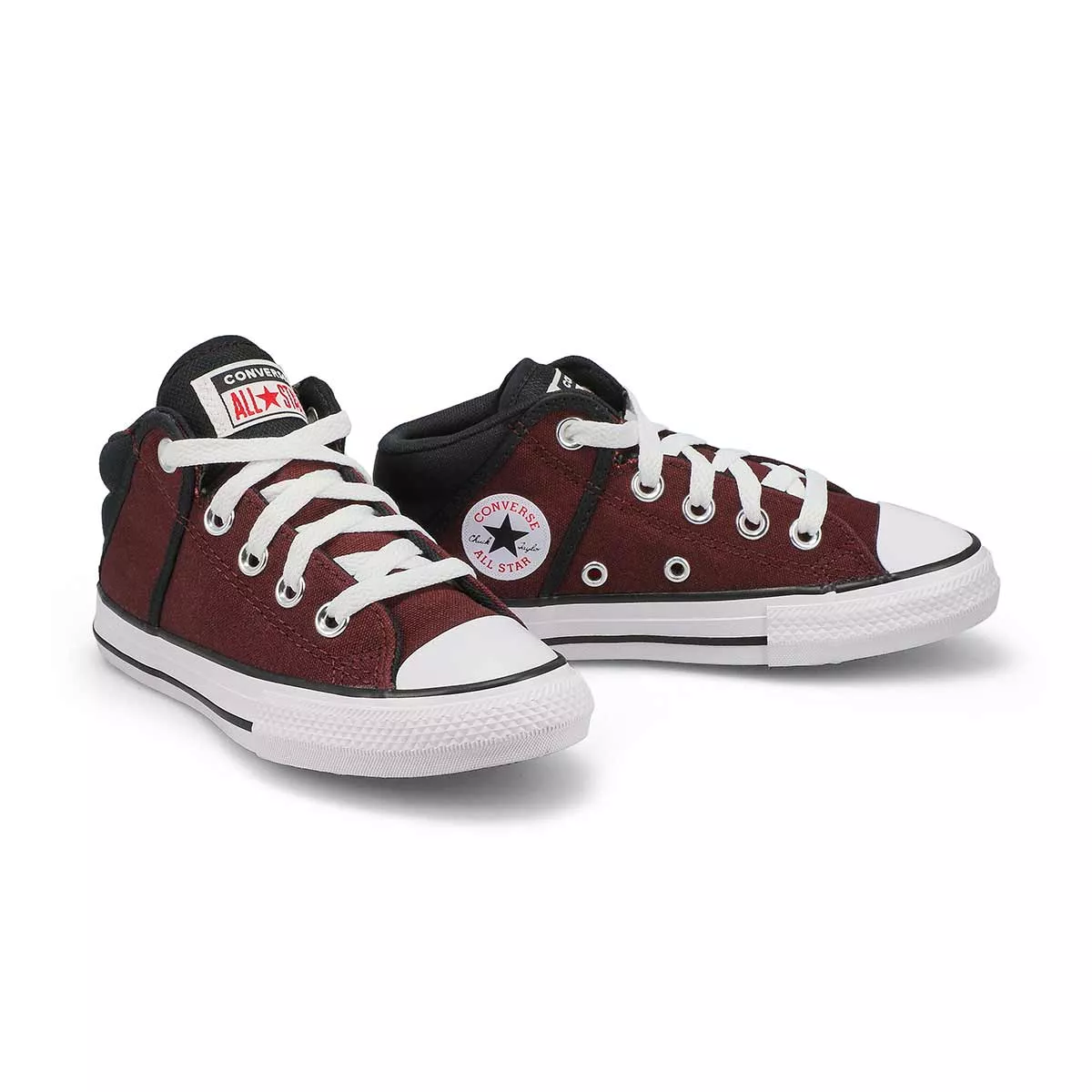 Cheap Converse, Boy's Chuck Taylor All Star Axel Sport Mid Sneaker - Bloodstone White Black 0123