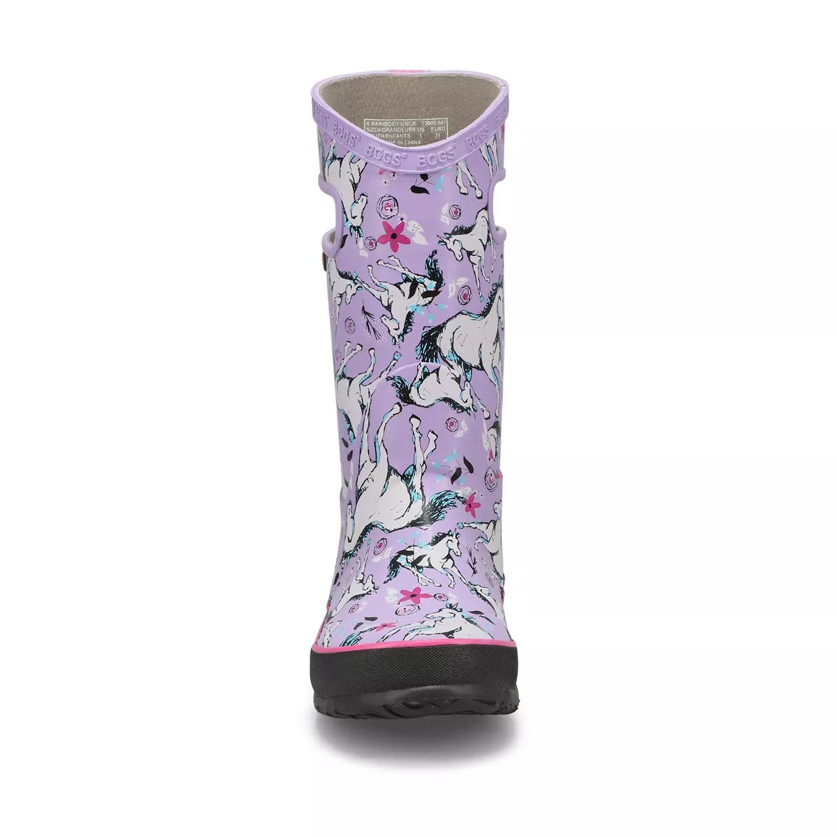 Affordable Bogs, Girl's Unicorn Awesome Rain Boot -Lavender 0122