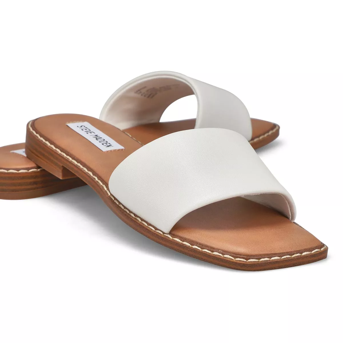 Cheap SteveMadden, Women's Sabrina Slide Sandal - White 0116