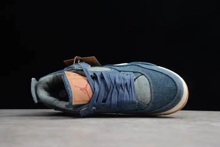 Affordable Levi's x Nike Air Jordan 4 Denim AO2571-401 0127