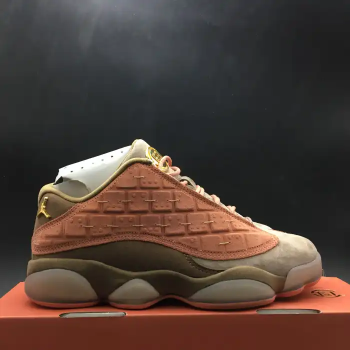 Affordable CLOT x Air Jordan 13 Low Sepia Stone Canteen-Terra Blush AT3102-200 0127