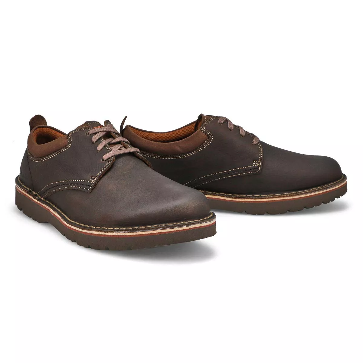 Affordable Clarks, Richelieu EASTRIDGE LOW, brun foncé, hommes - Large 0118