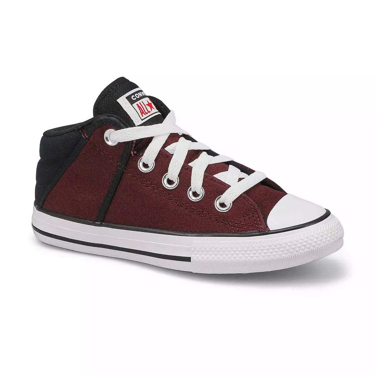 Cheap Converse, Boy's Chuck Taylor All Star Axel Sport Mid Sneaker - Bloodstone White Black 0123