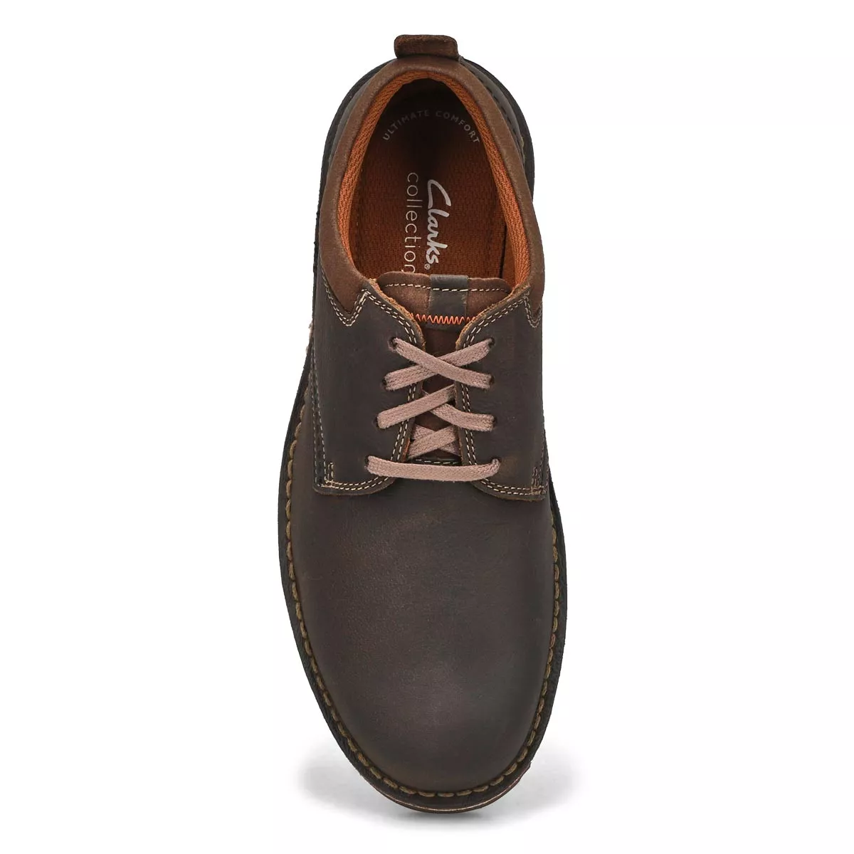 Affordable Clarks, Richelieu EASTRIDGE LOW, brun foncé, hommes - Large 0118