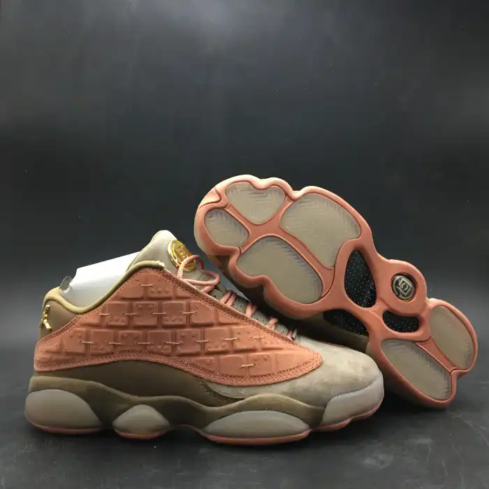 Affordable CLOT x Air Jordan 13 Low Sepia Stone Canteen-Terra Blush AT3102-200 0127