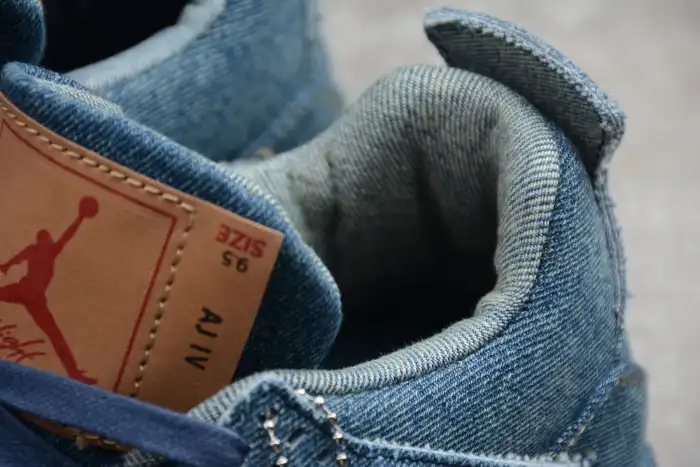 Affordable Levi's x Nike Air Jordan 4 Denim AO2571-401 0127