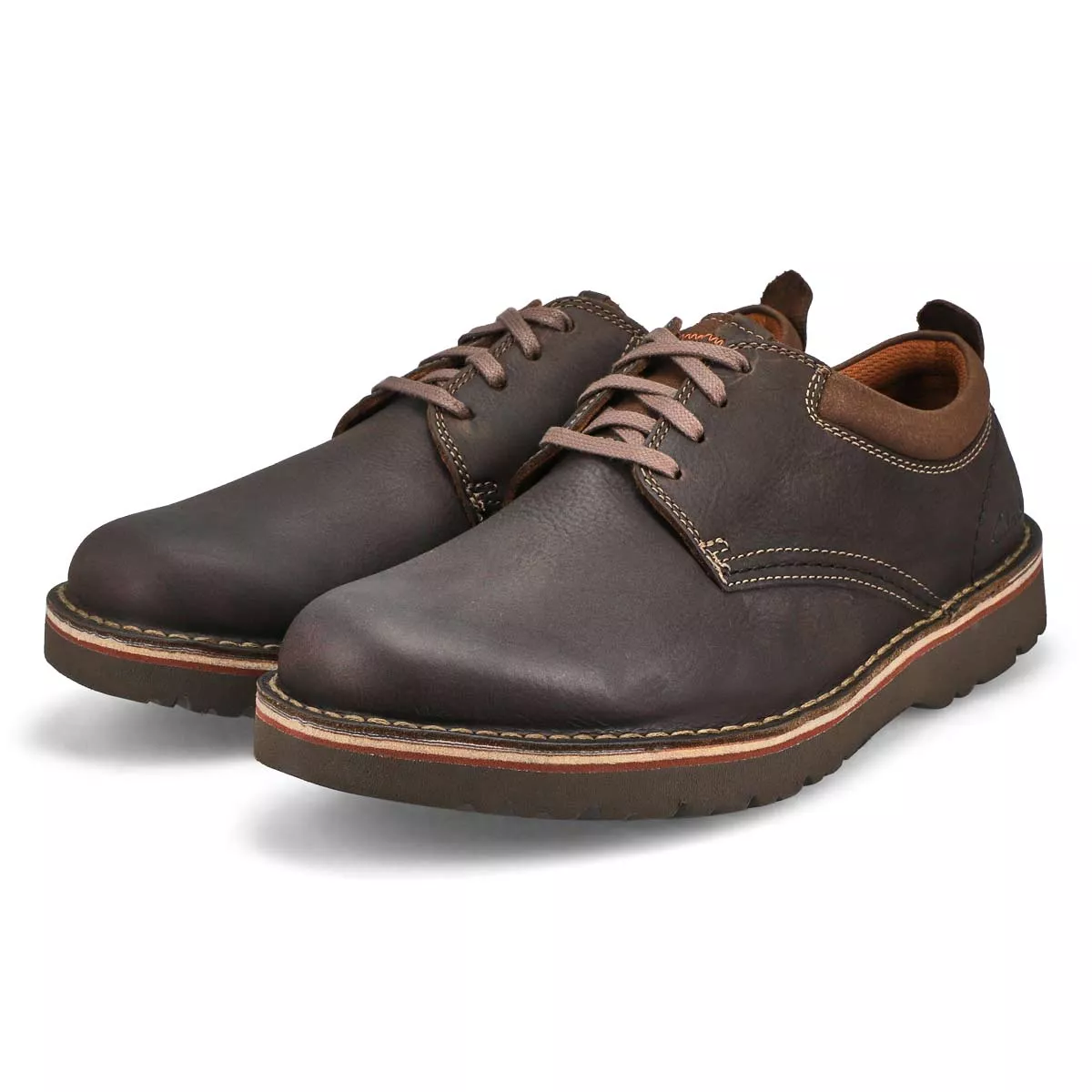 Affordable Clarks, Richelieu EASTRIDGE LOW, brun foncé, hommes - Large 0118