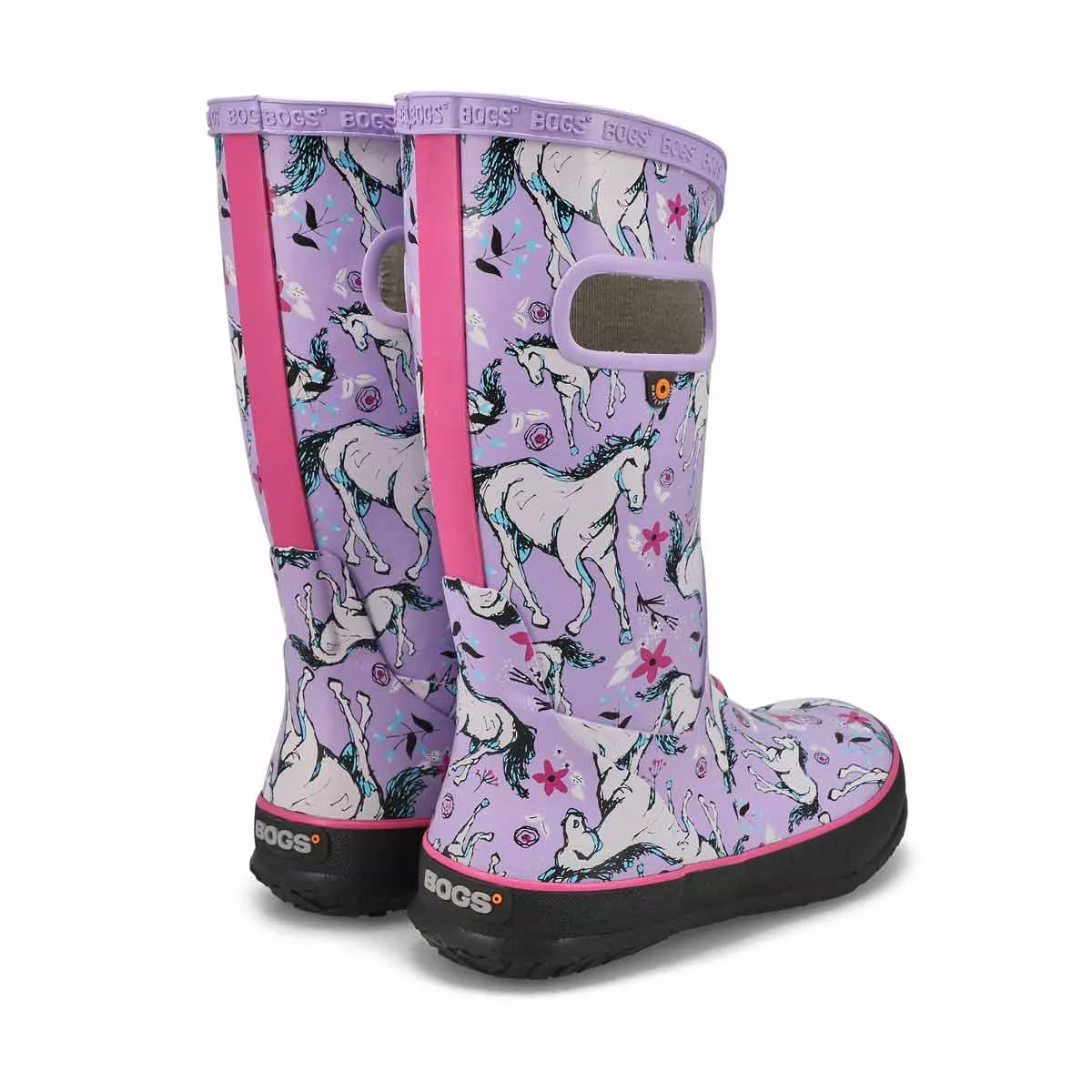 Affordable Bogs, Girl's Unicorn Awesome Rain Boot -Lavender 0122