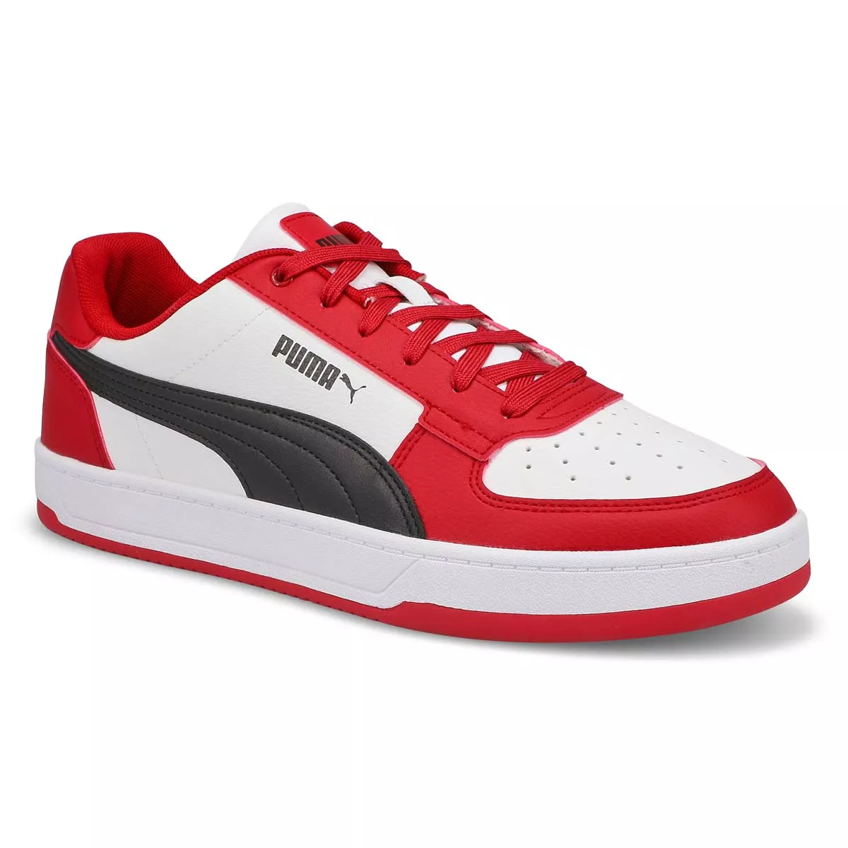 Affordable Puma, Men's Caven 2.0 Lace Up Sneaker - Red White Black 0201