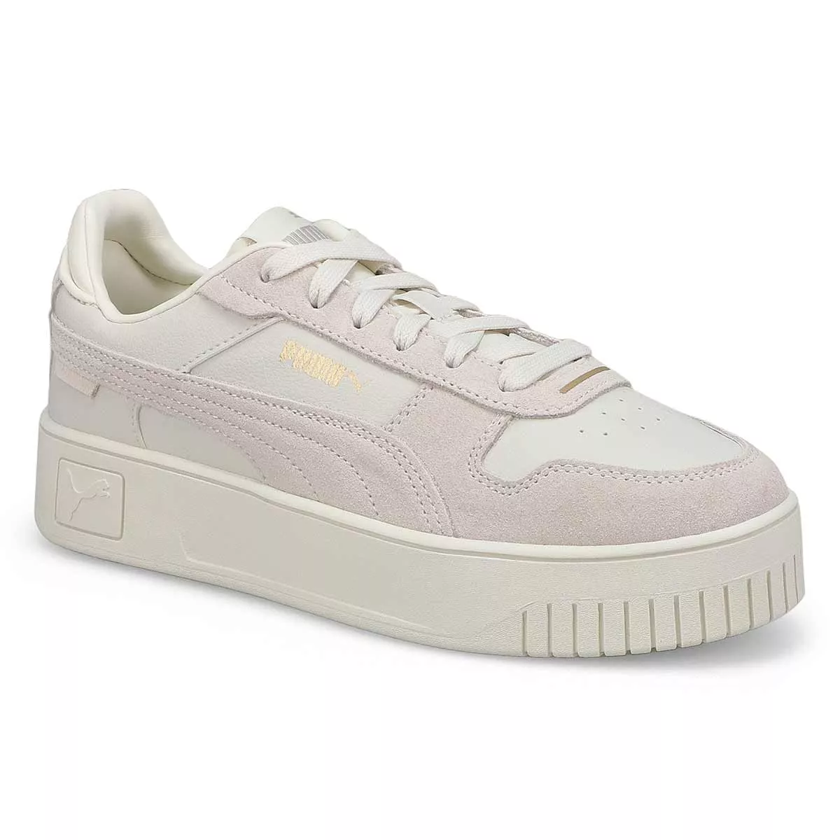 Affordable Puma, Baskets en suède à lacets CARINA STREET SUEDE, gris gris or, femmes 0201