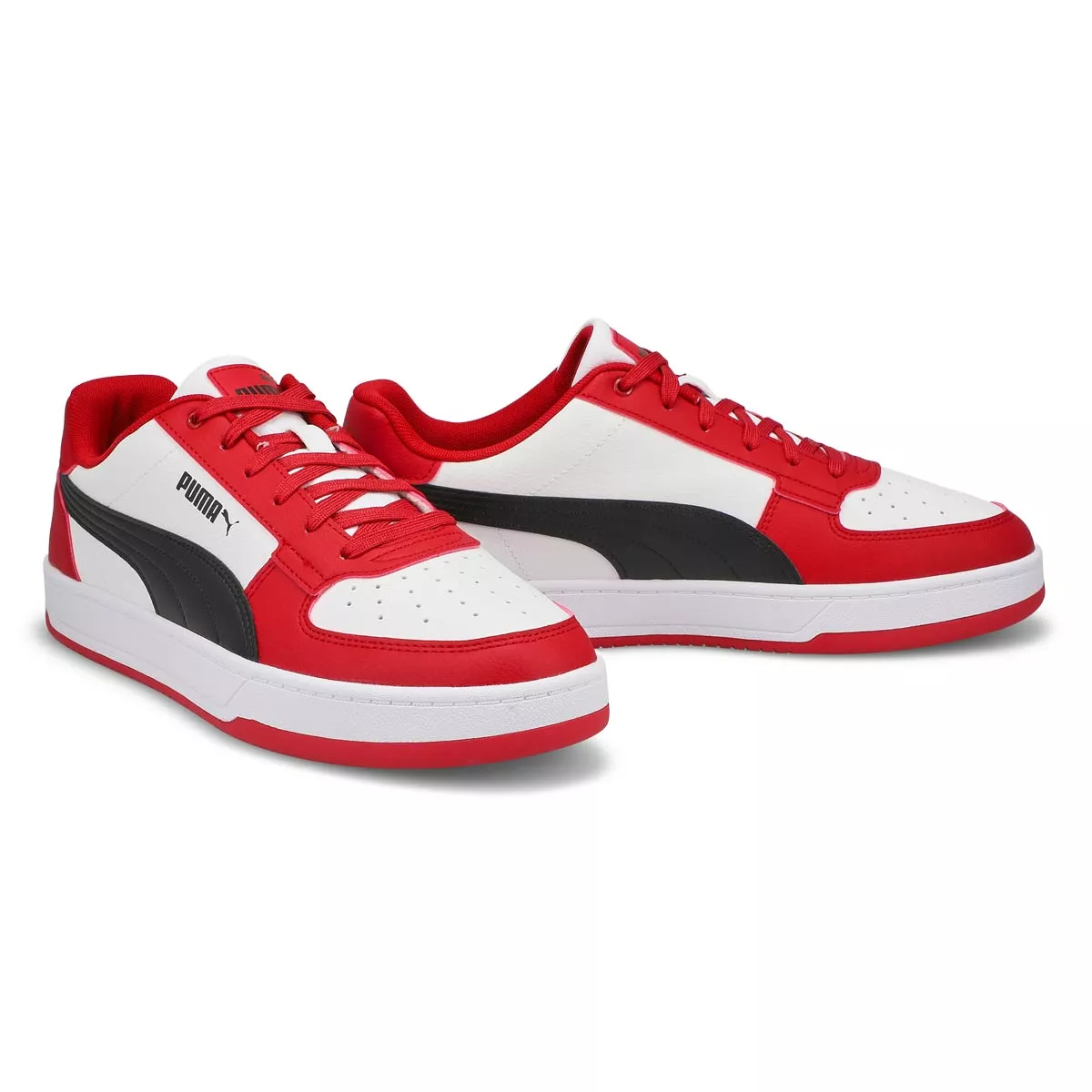 Affordable Puma, Men's Caven 2.0 Lace Up Sneaker - Red White Black 0201