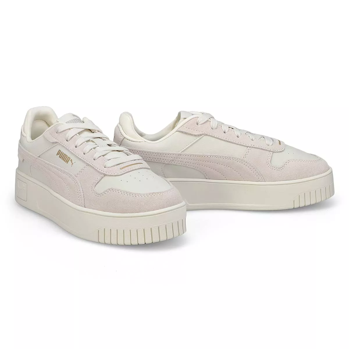 Affordable Puma, Baskets en suède à lacets CARINA STREET SUEDE, gris gris or, femmes 0201