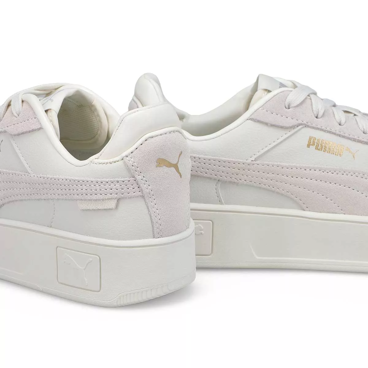 Affordable Puma, Baskets en suède à lacets CARINA STREET SUEDE, gris gris or, femmes 0201