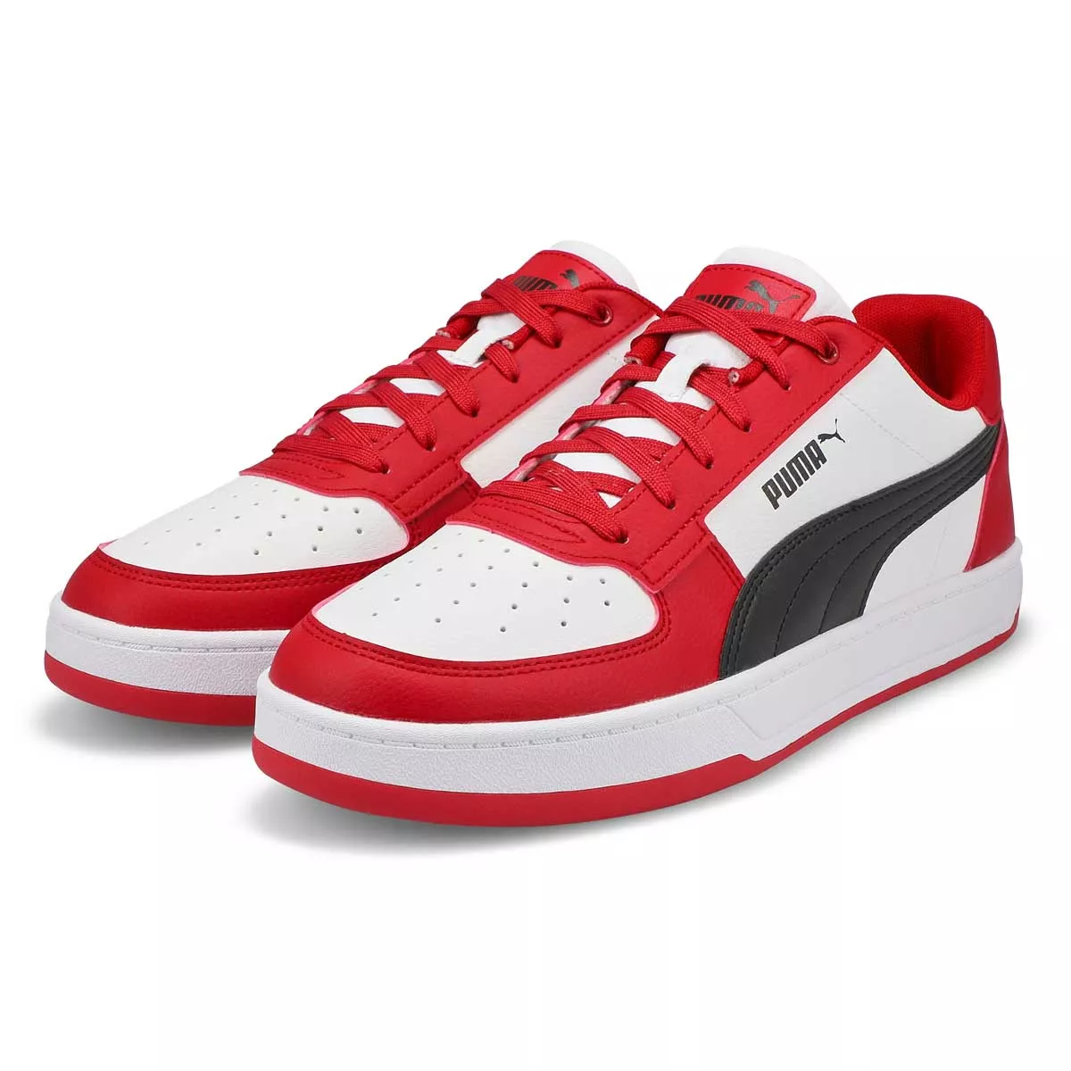 Affordable Puma, Men's Caven 2.0 Lace Up Sneaker - Red White Black 0201